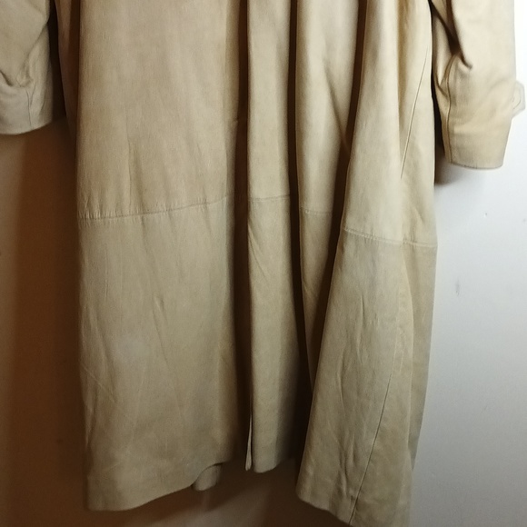Vintage Dark Tan Leather Men's Full Body Long Duster XL - Picture 11 of 16